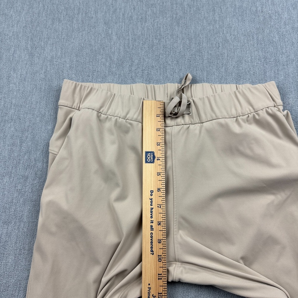 Lululemon Pants Womens 30 Beige Stretch Crop 23" Elastic‎ Waist Wide Leg Comfort - Picture 5 of 12